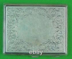 Antique Imperial or Soviet Russian Russia Sterling Silver Cigarette Case