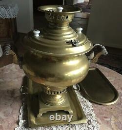 Antique Late19th Century Imperial Russian Brass Samovar 18 Hight by Batashev