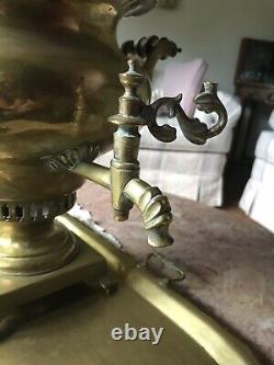 Antique Late19th Century Imperial Russian Brass Samovar 18 Hight by Batashev