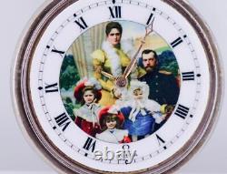 Antique Omega Pocket Watch WWI Imperial Russ c1916-Romanov's Royal Family Dial