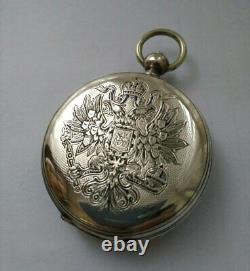 Antique Pavel Bure Russian Imperial Pocket Watch Silver 875 Box Paul Buhre 1888