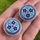 Antique Russian 84 Silver Enamel Cufflinks For Men, Imperial Blue, Hallmarked