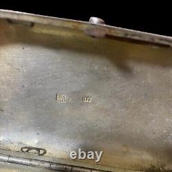 Antique Russian Cigarate case Silver Neillo Signed Bc1874 Imperial Original Rare