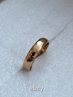 Antique Russian Imperial 22K Gold Wedding Ring / Band 92 96% Gold RARE Stamp