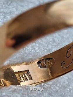 Antique Russian Imperial 22K Gold Wedding Ring / Band 92 96% Gold RARE Stamp