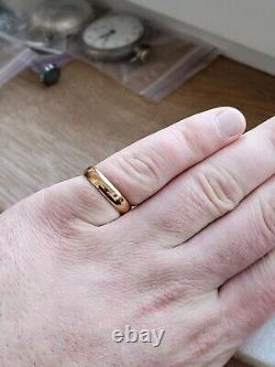 Antique Russian Imperial 22K Gold Wedding Ring / Band 92 96% Gold RARE Stamp