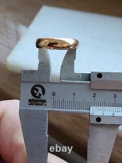 Antique Russian Imperial 22K Gold Wedding Ring / Band 92 96% Gold RARE Stamp