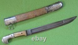 Antique Russian Imperial Cossack Silver Large Knife Kinjal Dagger 1870