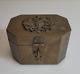 Antique Russian Imperial Double Headed Eagle Embossed Brass And Lined Tea Box