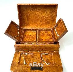 Antique Russian Imperial Faberge Burl Wood Cigarette Case