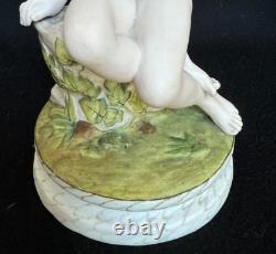 Antique Russian Imperial Gardner Porcelain Factory Figurine of an Eve & Serpent