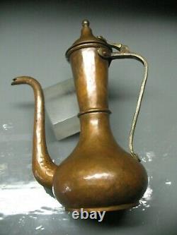 Antique Russian Imperial Hammered Copper Pitcher A. Batashev In Tula