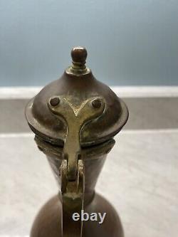 Antique Russian Imperial Hammered Copper Pitcher Coffee Pot