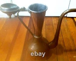 Antique Russian Imperial Hammered Copper Pitcher Ewer