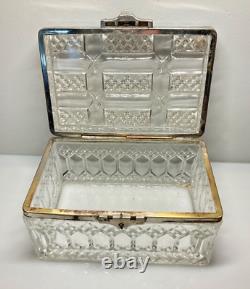 Antique Russian Imperial Large Glass Tea, Sugar Box, The stigma from M. F. 1911