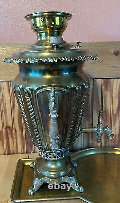 Antique Russian Imperial Majestic Conical Shaped Highly Stylized Grand Samovar