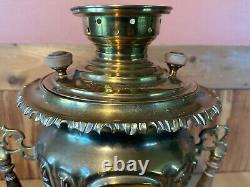 Antique Russian Imperial Majestic Conical Shaped Highly Stylized Grand Samovar