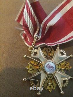 Antique Russian Imperial Order Of St. Stanislav 3rd Degree Gold Eduard M. L