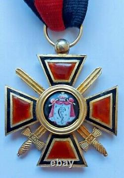 Antique Russian Imperial Order of St Vladimir 3rd class badge