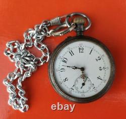 Antique Russian Imperial Pocket Watch Pavel BURET Buhre Chain Mechanical Rare