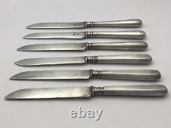 Antique Russian Imperial Silver 84 Set of 6 Dissert Knives (175 gm)