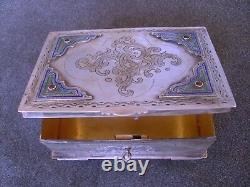 Antique Russian Imperial Silver and Enamel Box