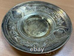 Antique Russian Imperial Sterling Silver 84 Dish Engraved Floral Rare Old 19th