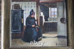 Antique Russian Imperial signed Morozov oil painting