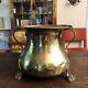 Antique Russian Pre Revolution Imperial Hallmark Brass Hand Rolled Jardiniere