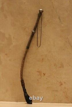 Antique Russian imperial Silver Niello Horse Riding Crop / Whip or sex whip