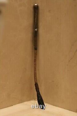 Antique Russian imperial Silver Niello Horse Riding Crop / Whip or sex whip