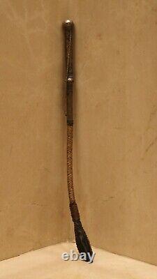 Antique Russian imperial Silver Niello Horse Riding Crop / Whip or sex whip