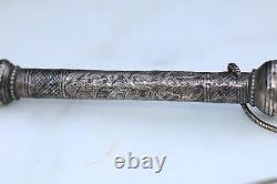 Antique Russian imperial Silver Niello Horse Riding Crop / Whip or sex whip