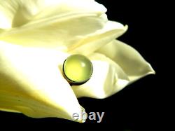 Antique, Siberian, Apple Green, Translucent Imperial Jade Cabochon 3.7Ct Ring