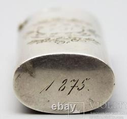 Antique Silver 84 Matchbox Imperial Russian 1875 (E. L-I. C) 19.3 gr Rare Old