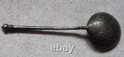 Antique Spoon Russian Imperial Sterling Silver 84 Engraved Rare Old 77.5 gr 19th