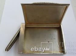 Antique Sterling Silver 84 Cigarette Case Russian Engraved Imperial Gilded 20th