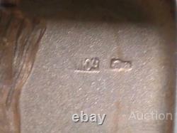 Antique Sterling Silver 875 Case Cigarette Russian Box Horse Man Engraved 180 gr
