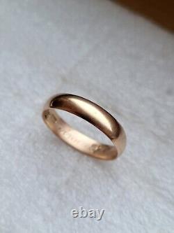 Antique Tsarism Imperial 14K Gold Wedding Ring / Band 56 Zolotnik CB RARE 4.59g