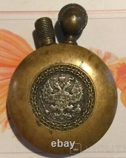 Antique Tsarist Lighter Coat of Arms Russian Imperial Collector Decor Rare 19th