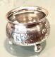 Antique Vintage 1880 Russian Imperial Silver 84 Monogrammed Footed Salt Cellar