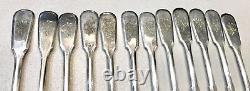 Antique Vintage Russian Imperial Set 12 Silver Galvanized Melchior Forks GALW
