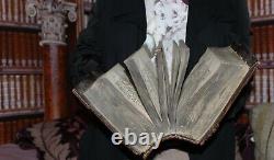 Antique huge illuminated Imperial Russia Bible Book Church eye1641 Moscow