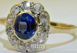 Antique late 19th Century Imperial Russian 14k gold, 0.40ct Diamonds ladies ring