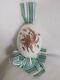 Antique Old Imperial Russian Porcelain Factory Easter Egg Bird Grosgrain Ribbon