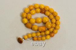 BALTIC AMBER 100% NATURAL ANTIQUE NECKLACE royal egg yolk butterscotch