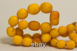 BALTIC AMBER 100% NATURAL ANTIQUE NECKLACE royal egg yolk butterscotch