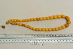 BALTIC AMBER 100% NATURAL ANTIQUE NECKLACE royal egg yolk butterscotch