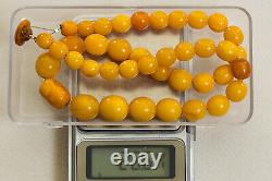 BALTIC AMBER 100% NATURAL ANTIQUE NECKLACE royal egg yolk butterscotch