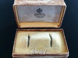 BOLIN Antique Imperial Russian European Cufflinks Earings Presentation Case Box